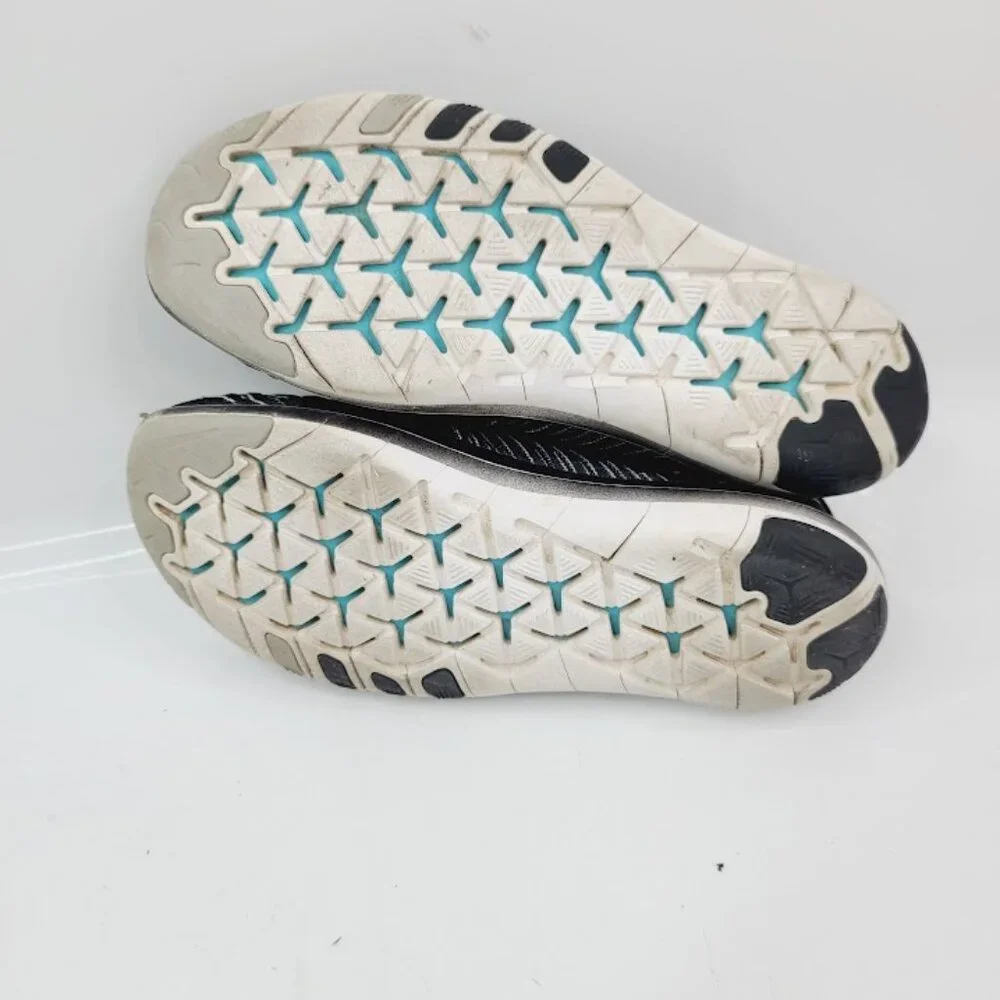 Nike Women's Black Teal Free Transform Flyknit Mesh Athletic Running Shoes‎ Sz 8